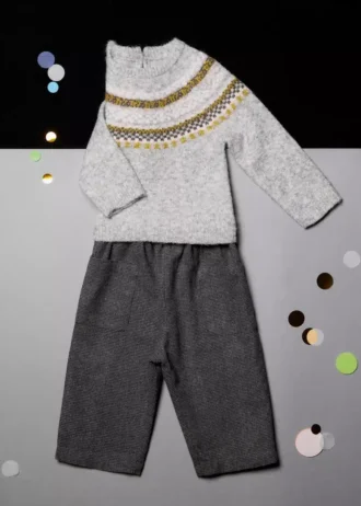 Sweter z dzianiny żakardowej