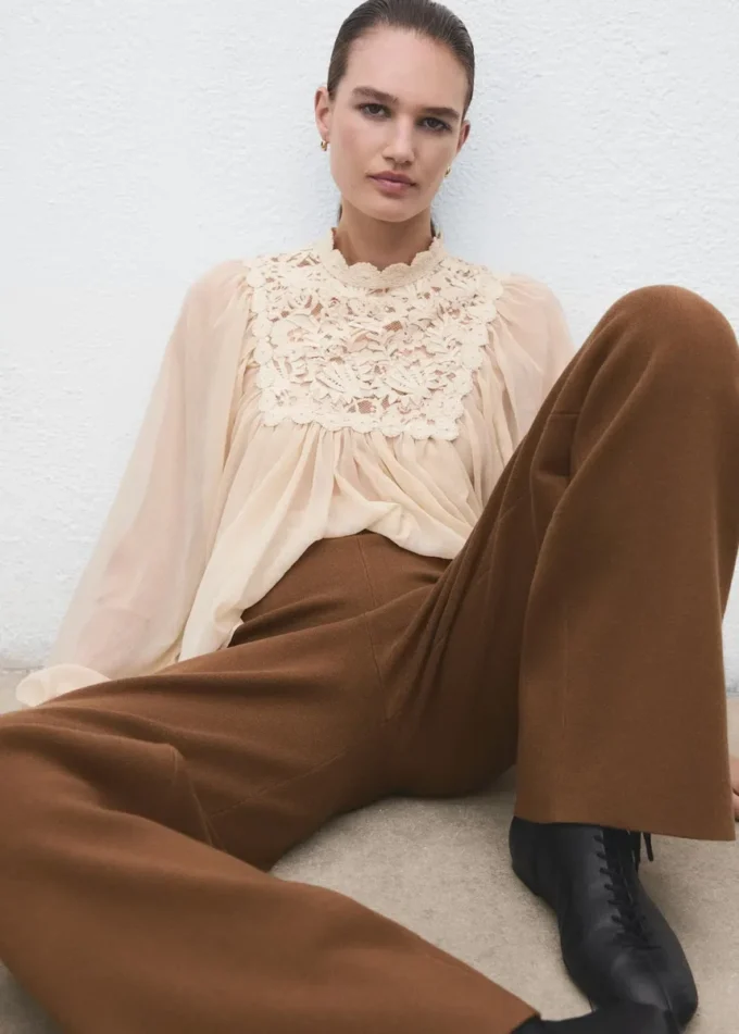 Proste spodnie z dzianiny Proste spodnie z dzianiny