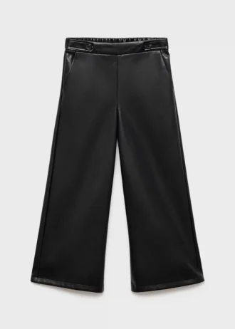 Proste spodnie z efektem skóry