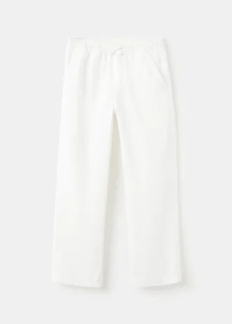 Proste spodnie z mieszanki lnu