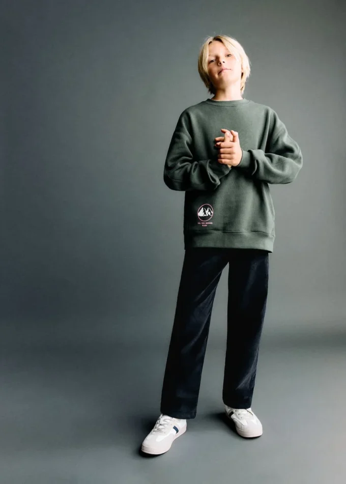 Proste spodnie z sztruksu Proste spodnie z sztruksu