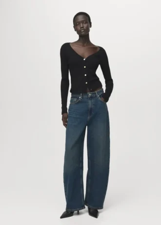 Przerabiany sweter z guzikami Przerabiany sweter z guzikami