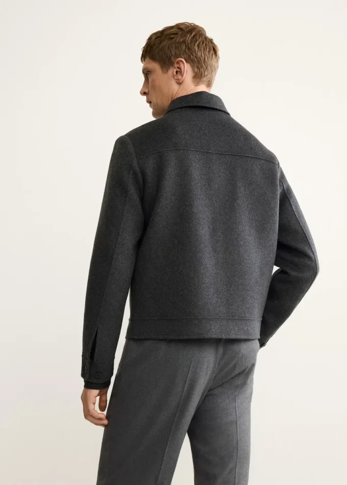 Ręcznie robiona wełniana kurtka z kieszeniami Ręcznie robiona wełniana kurtka z kieszeniami