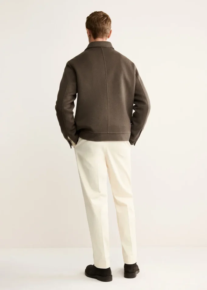 Ręcznie robiona wełniana kurtka z kieszeniami Ręcznie robiona wełniana kurtka z kieszeniami