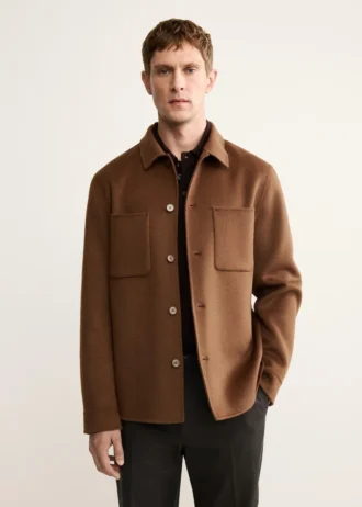 Ręcznie wykonana wełniana kurtka z zamkiem błyskawicznym