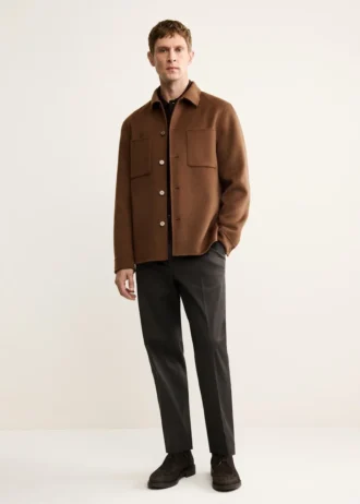 Ręcznie wykonana wełniana kurtka z zamkiem błyskawicznym