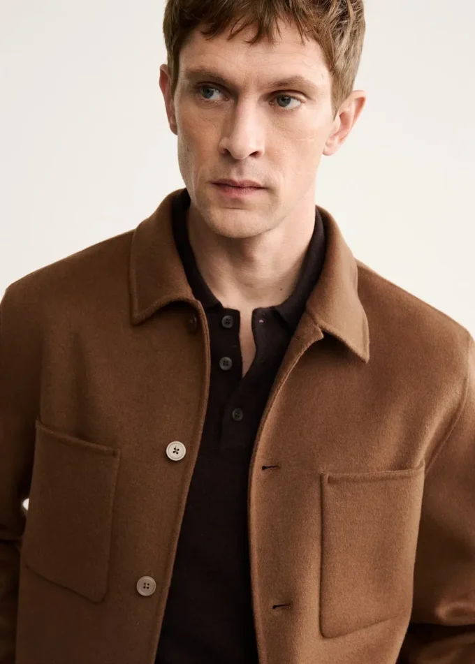 Ręcznie wykonana wełniana kurtka z zamkiem błyskawicznym Ręcznie wykonana wełniana kurtka z zamkiem błyskawicznym