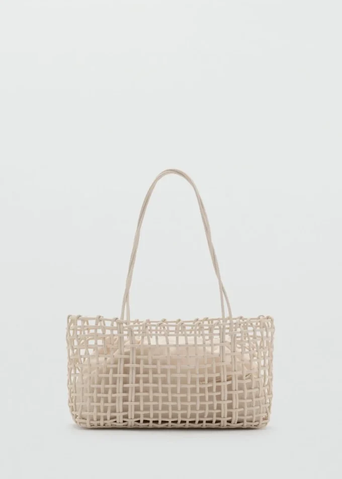 Średniej wielkości pleciona torba na ramię Średniej wielkości pleciona torba na ramię