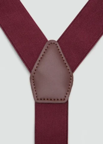 Regulowane elastyczne ramiączka z detalami ze skóry