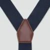 Regulowane elastyczne ramiączka z detalami ze skóry
