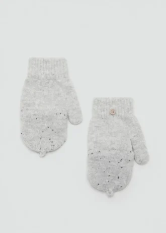 Rękawiczki z dzianiny z cekinami