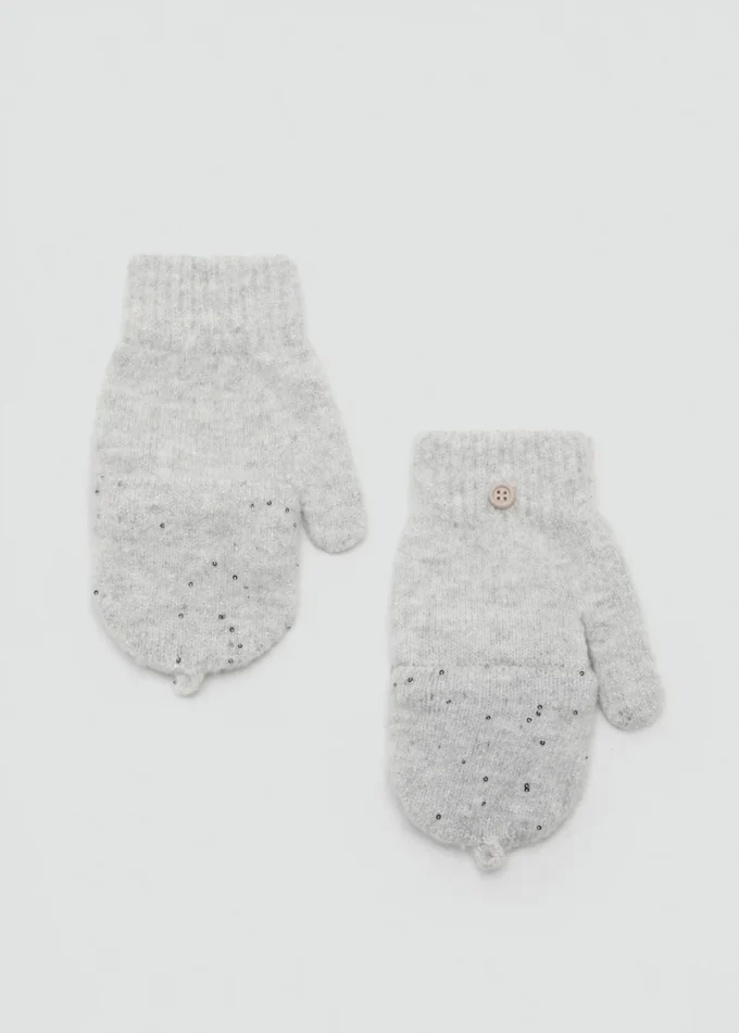 Rękawiczki z dzianiny z cekinami Rękawiczki z dzianiny z cekinami