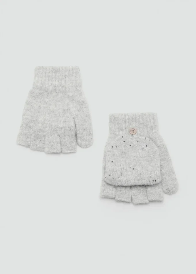 Rękawiczki z dzianiny z cekinami Rękawiczki z dzianiny z cekinami