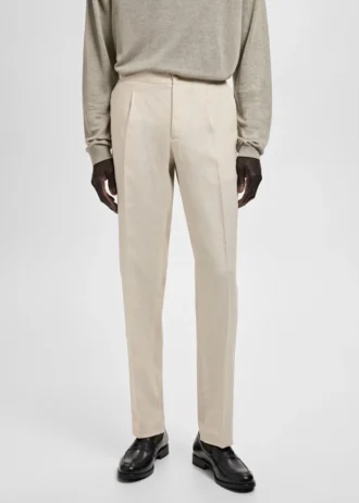 Salerno 100% lniane spodnie slim fit