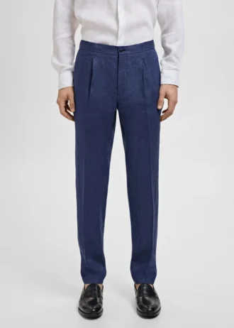 Salerno 100% lniane spodnie slim fit