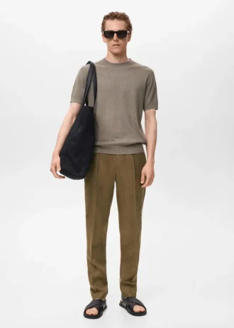 Salerno 100% lniane spodnie slim fit