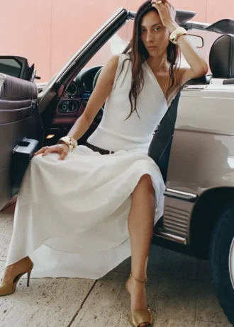 Sandały na obcasie z mankietem w kostce