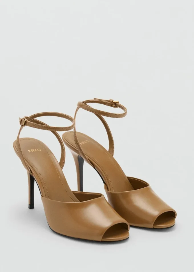 Sandały na obcasie z mankietem w kostce Sandały na obcasie z mankietem w kostce