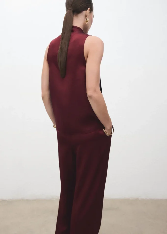 Satynowa bluzka z fularem Satynowa bluzka z fularem