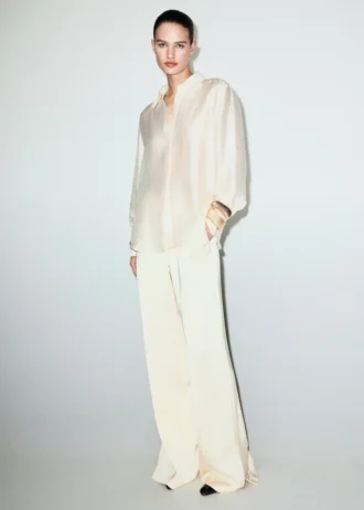 Satynowa koszula z kryształkami Satynowa koszula z kryształkami