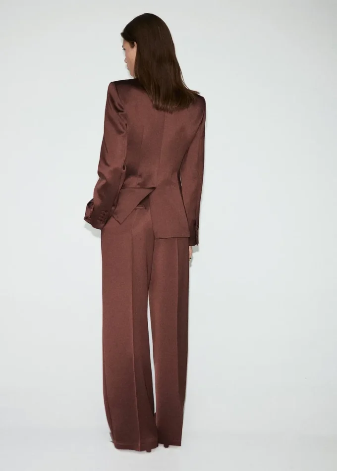 Satynowe spodnie garniturowe Satynowe spodnie garniturowe