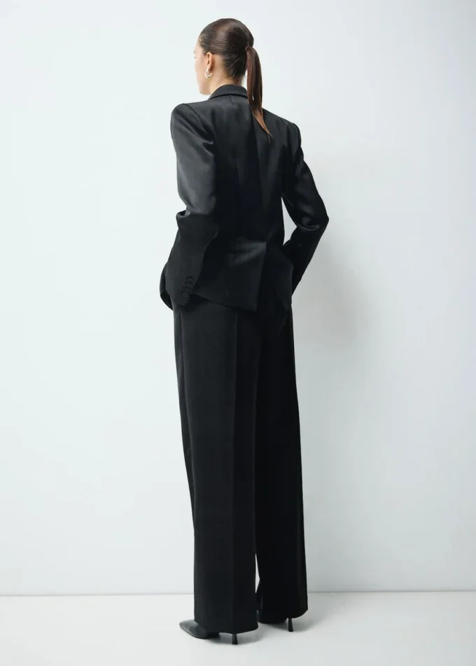 Satynowe spodnie garniturowe Satynowe spodnie garniturowe