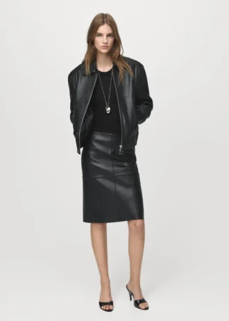 Skórzana kurtka bomberka