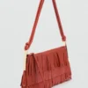 Skórzana torba na ramię z frędzlami Skórzana torba na ramię z frędzlami