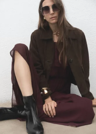 Skórzane botki zapinane na zamek błyskawiczny