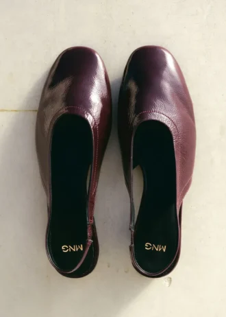 Skórzane buty na grubym obcasie