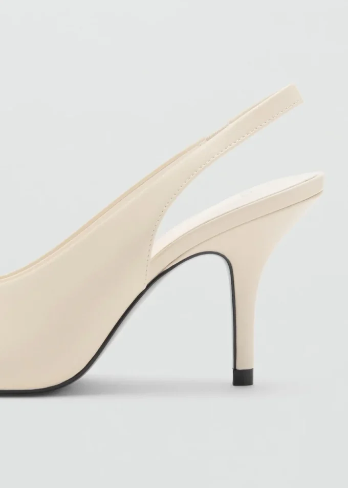 Skórzane buty na wysokim obcasie z odkrytymi palcami Skórzane buty na wysokim obcasie z odkrytymi palcami