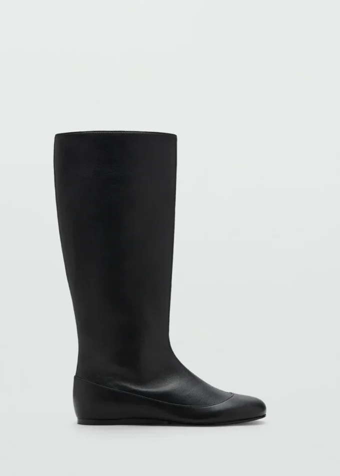 Skórzane buty o łączonym wzorze Skórzane buty o łączonym wzorze