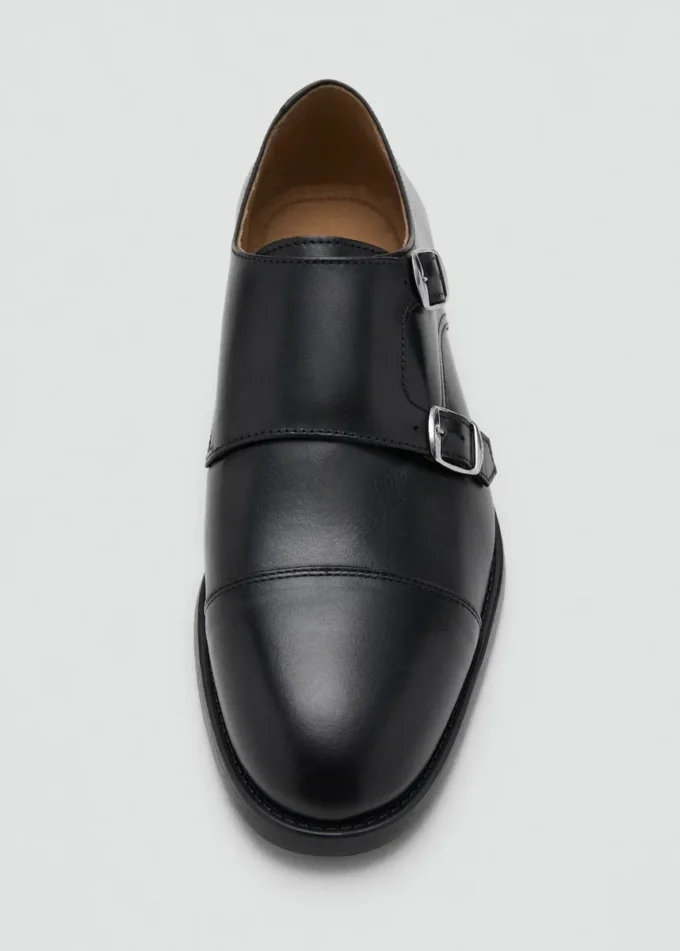 Skórzane buty z podwójną klamrą Skórzane buty z podwójną klamrą