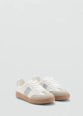 Skórzane sneakersy z mieszanych materiałów