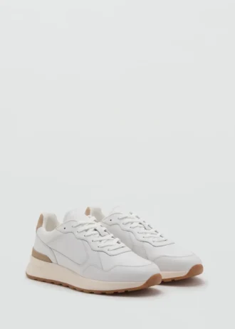 Skórzane sneakersy z mieszanych materiałów