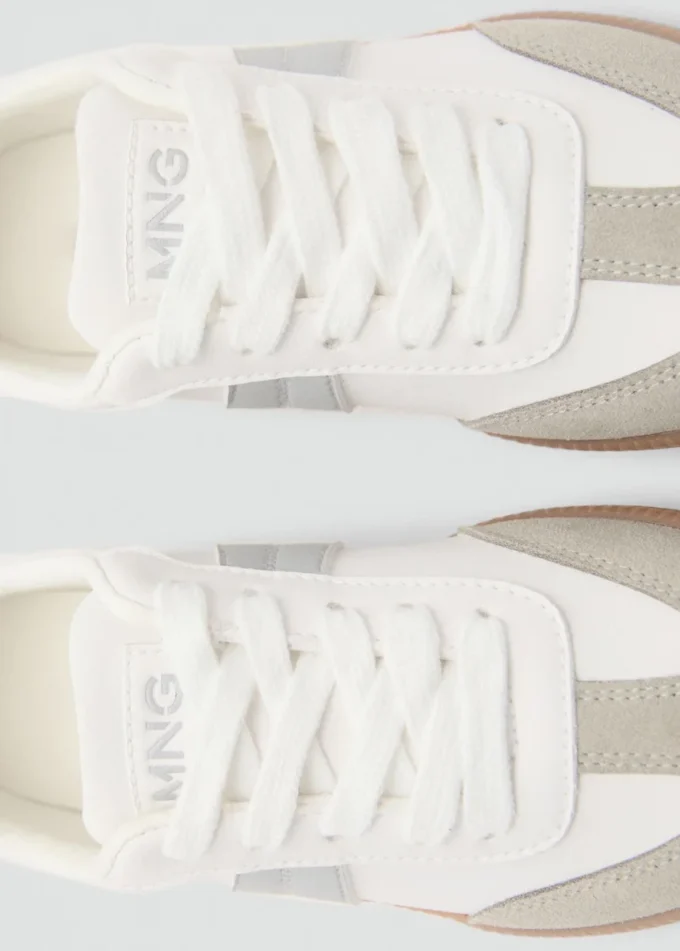 Skórzane sneakersy z mieszanych materiałów Skórzane sneakersy z mieszanych materiałów