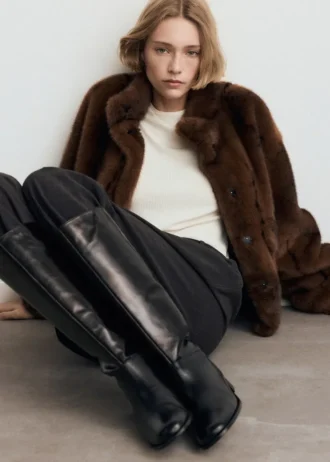 Skórzane wysokie buty