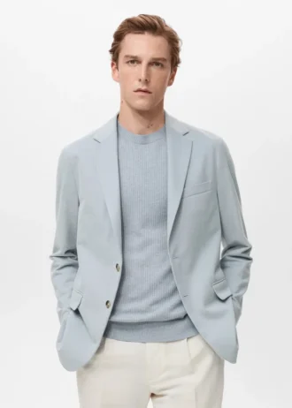 Slim fit bawełniana marynarka Verner