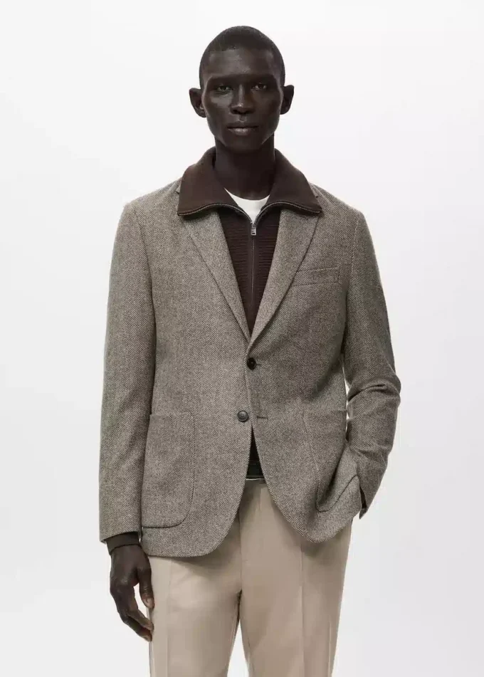 Slim fit marynarka z mieszanki wełny Slim fit marynarka z mieszanki wełny