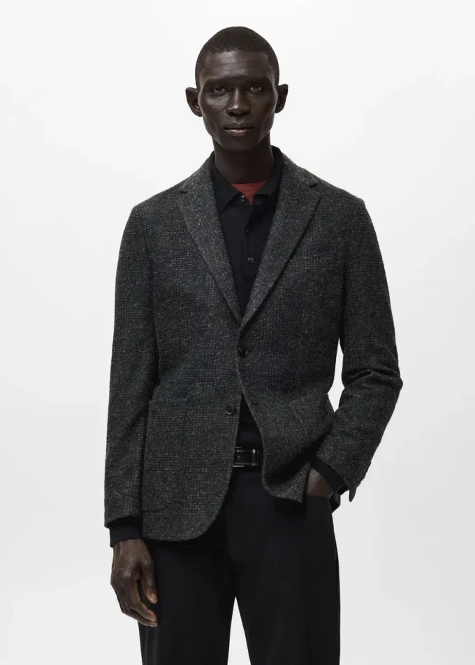 Slim fit marynarka z mieszanki wełny Slim fit marynarka z mieszanki wełny