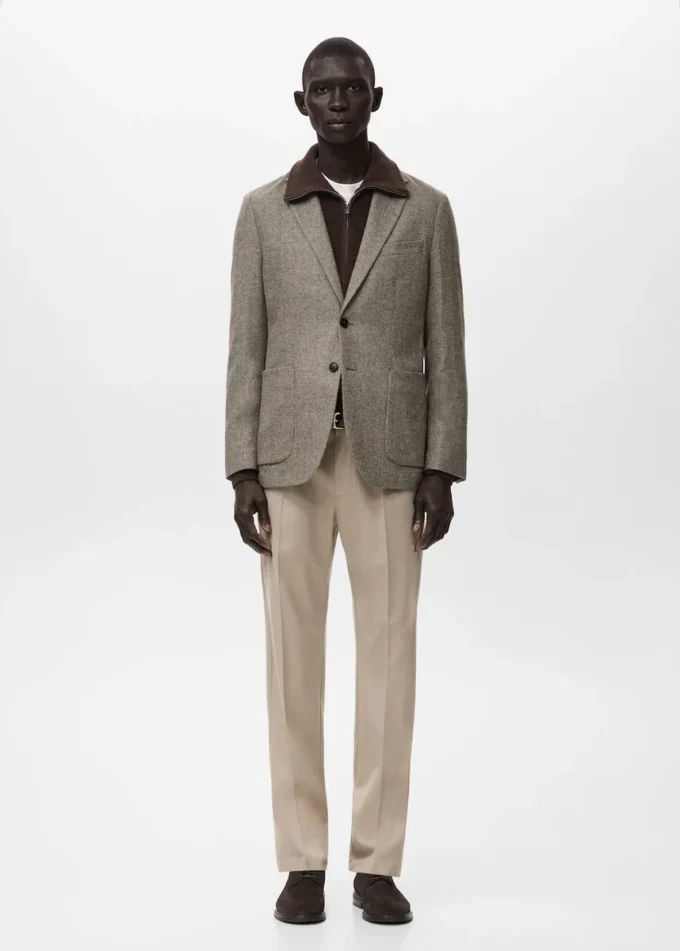 Slim fit marynarka z mieszanki wełny Slim fit marynarka z mieszanki wełny