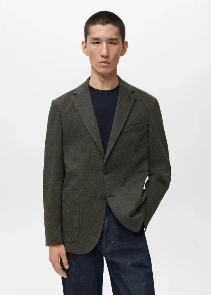 Slim fit marynarka z mikrostrukturą Slim fit marynarka z mikrostrukturą