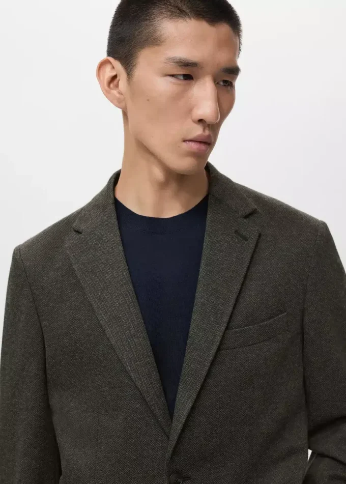 Slim fit marynarka z mikrostrukturą Slim fit marynarka z mikrostrukturą