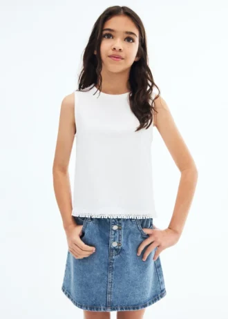 Spódnica jeansowa typu paperbag