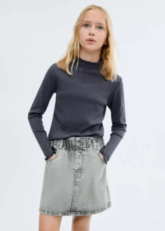 Spódnica jeansowa typu paperbag