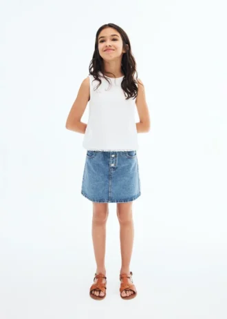 Spódnica jeansowa typu paperbag