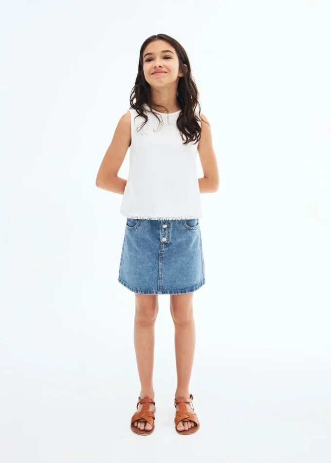 Spódnica jeansowa typu paperbag Spódnica jeansowa typu paperbag