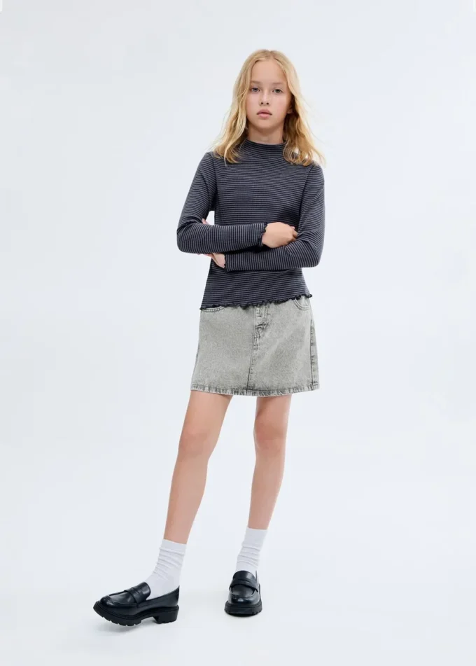 Spódnica jeansowa typu paperbag Spódnica jeansowa typu paperbag