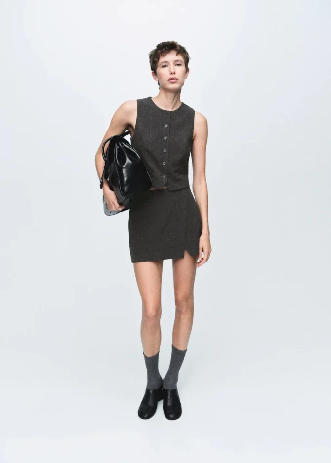 Spódnica kopertowa w kratę Spódnica kopertowa w kratę