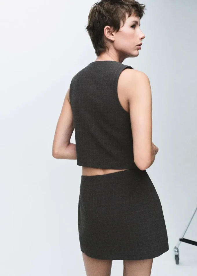 Spódnica kopertowa w kratę Spódnica kopertowa w kratę